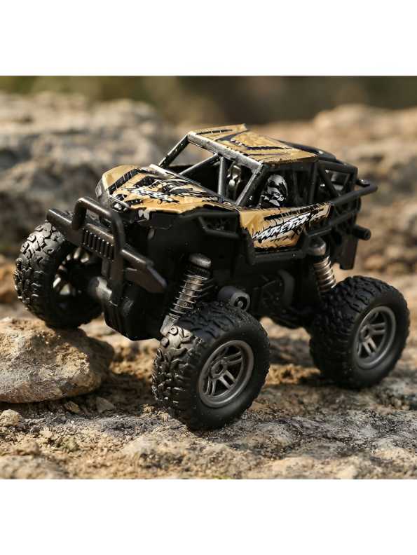 Pack Of 3 Mini 4x4 Off-Road Rock Crawler Monster Truck Toy Car | Pull-Back Friction Vehicle | Durable Off-Road Jeep Toy for Kids LMI15800