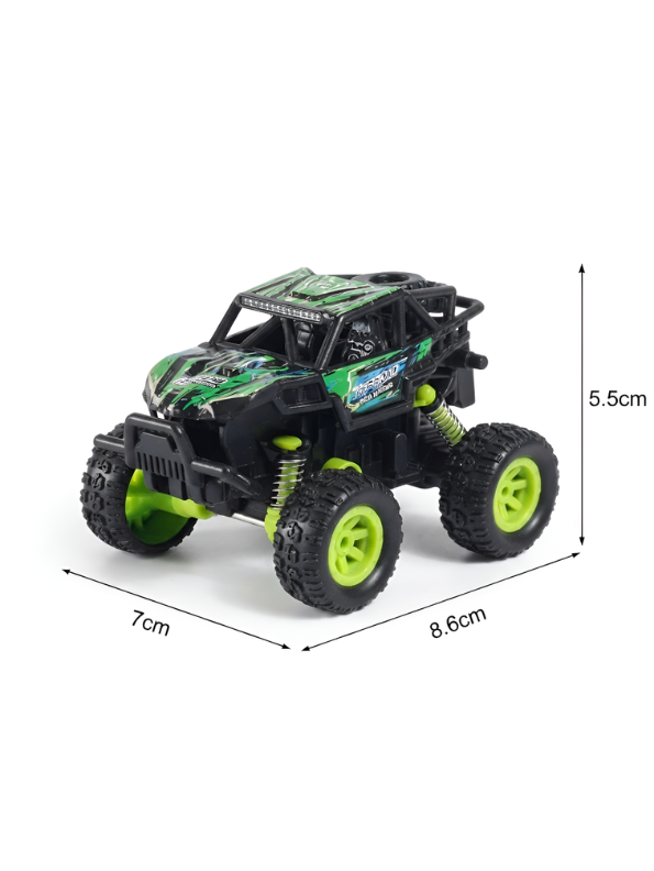 Pack Of 3 Mini 4x4 Off-Road Rock Crawler Monster Truck Toy Car | Pull-Back Friction Vehicle | Durable Off-Road Jeep Toy for Kids LMI15800