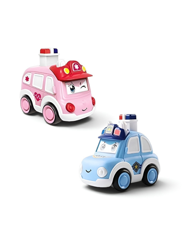 Pack of 2 Press and Go Cartoon Toy Cars MD596.