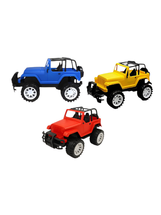 Pack of 3 Friction Powered Monster Truck | Colorful Off-Road Jeep Play Vehicles with Big Wheels LMI9232.