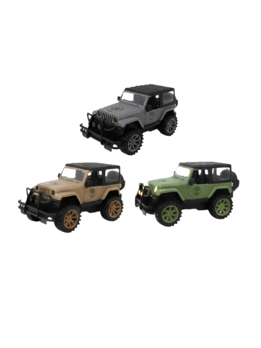 Pack of 3 Military Off-Road Jeep Toy Cars – 4x4 Die-Cast Pull-Back Action Vehicles for Kids LMI14228.