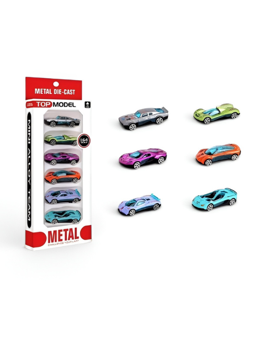 Pack of 6 Colorful Mini Alloy Racing Cars TV5760.