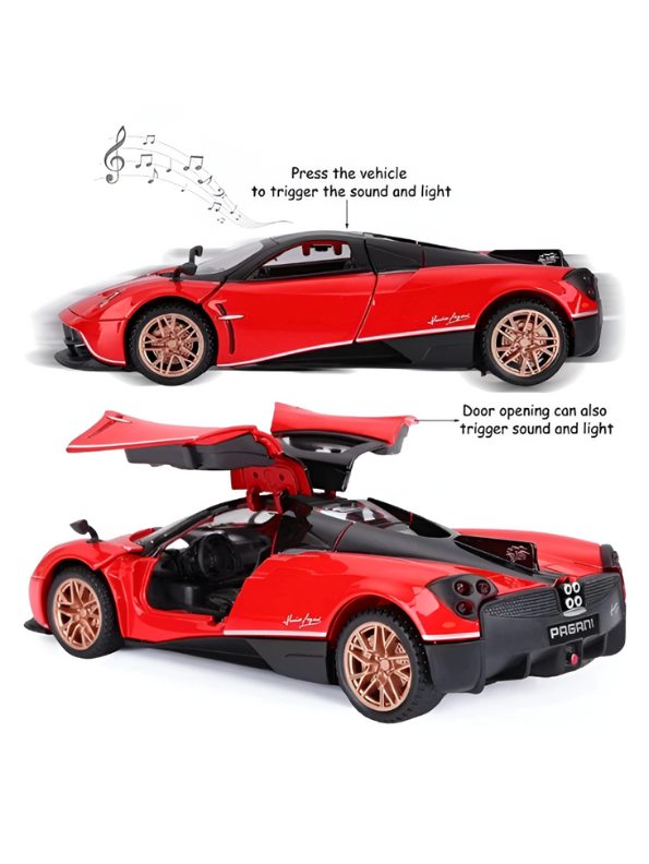 Pagani Huayra Dinastia Diecast Car Model Scale 1:32 – Luxury Hypercar Collectible Replica Red LMI15665.
