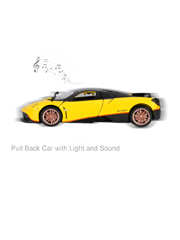 Pagani Huayra Dinastia Diecast Car Model Scale 1:32 – Luxury Hypercar Collectible Replica Yellow LMI15665.