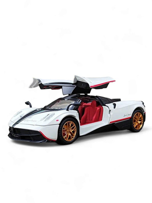 Pagani Huayra Racing Car Meta Model Diecast Scale 1:24 - White (S)