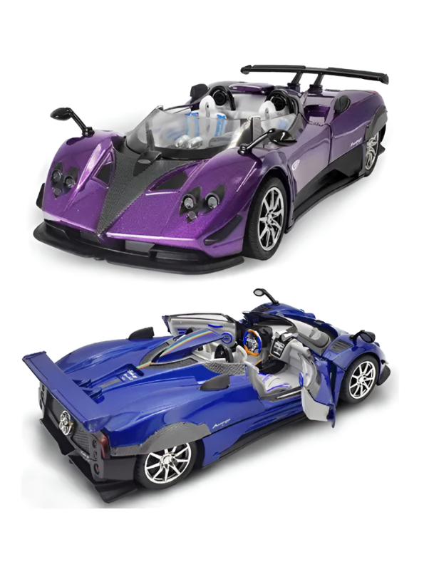 Pagani Zonda HP Diecast Car – High-Quality Scale Model Collectible Car Scale 1:24 Purple LMI16328.