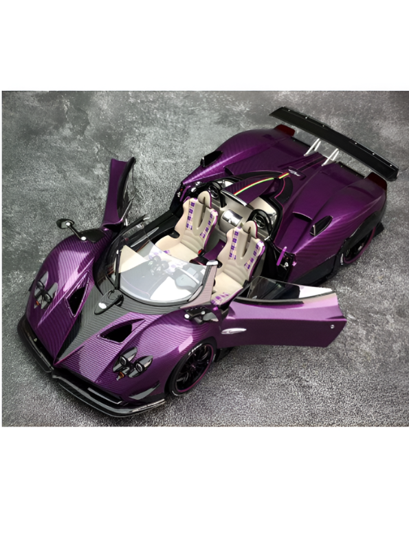 Pagani Zonda HP Diecast Car – High-Quality Scale Model Collectible Car Scale 1:24 Purple LMI16328.