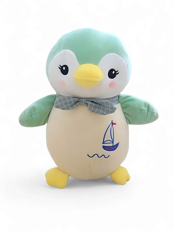 Penguin Soft Toy For Kids - Green (MS-M-3)