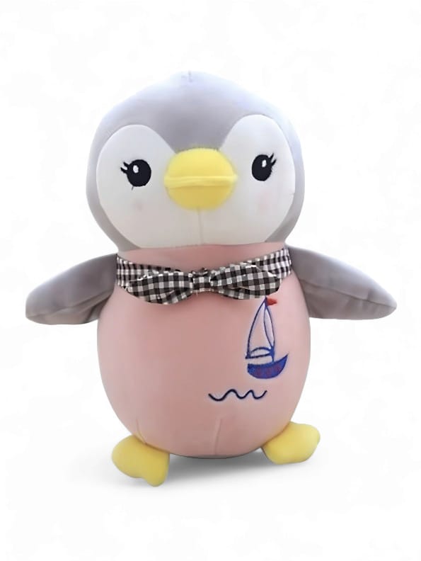 Penguin Soft Toy For Kids - Grey (MS-M-3)