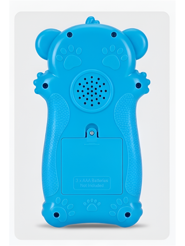 Interactive Toddler Toy Phone – Blue Cartoon Monster Musical Smartphone with 12 Sound Modes & Engaging LED Lights NX15508