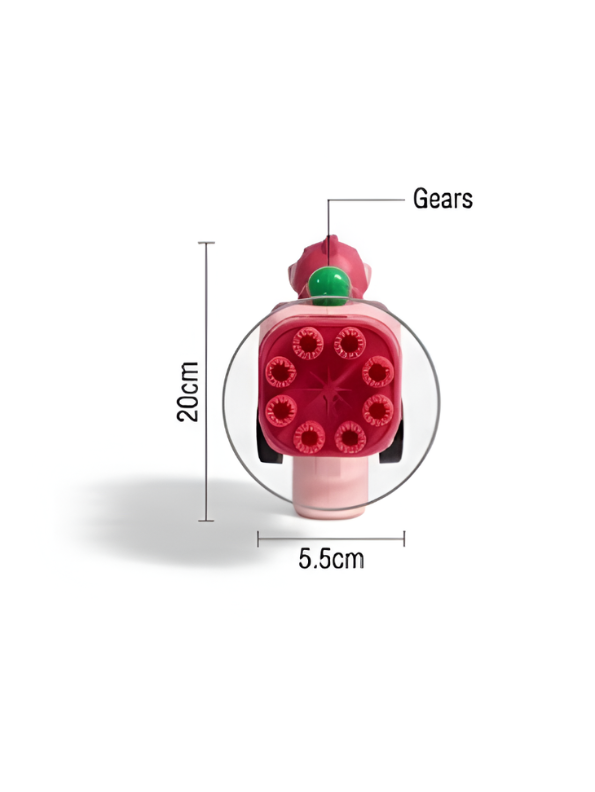 Pink Bear Bubble Gun – Automatic Truck Bubble Blower with Rotating Gears LMI16735.