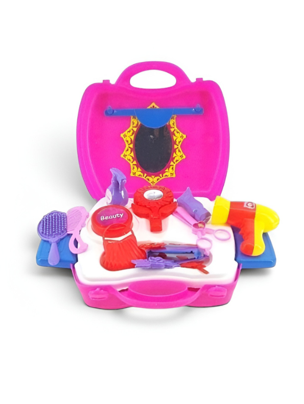 Pink Beauty Kit Toy Suitcase – Pretend Play Makeup & Hair Styling Set LMI7680.