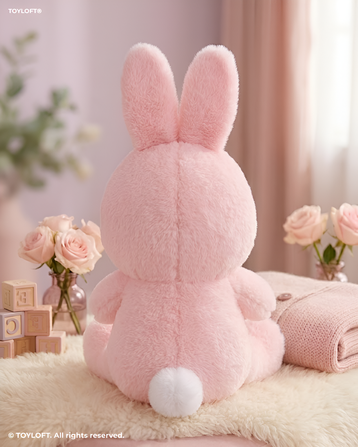 Pink Bunny Plush Toy – 8 Inch Soft Stuffed Rabbit, Cute Cuddly Bunny Doll ST14753.