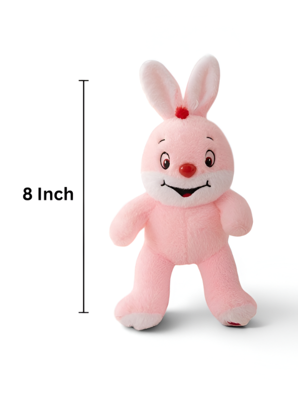 Pink Bunny Plush Toy – 8 Inch Soft Stuffed Rabbit, Cute Cuddly Bunny Doll ST14753.