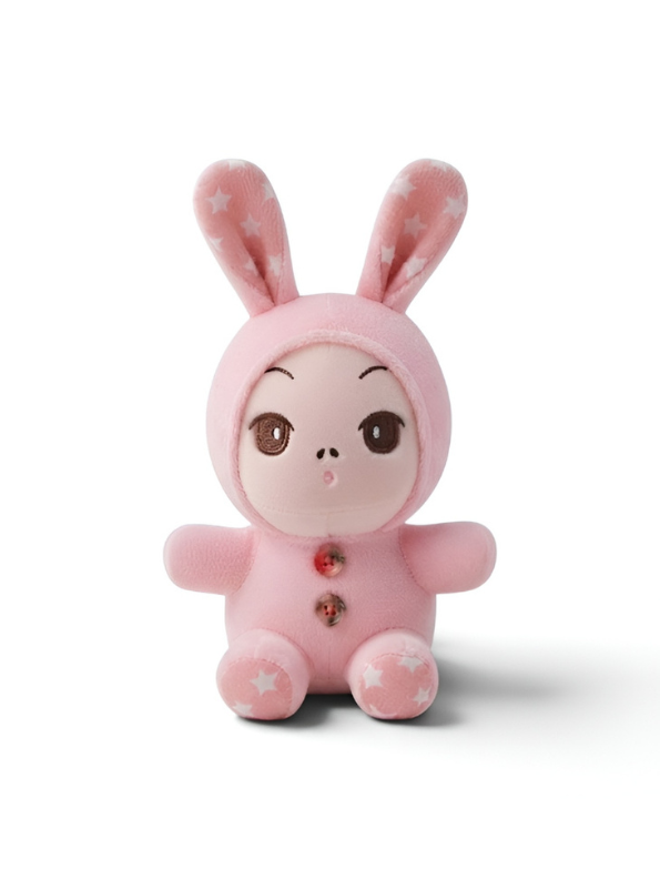 Pink Bunny Plushie | 7-Inch Stuffed Toy in Rabbit Costume Soft Toy ST11910