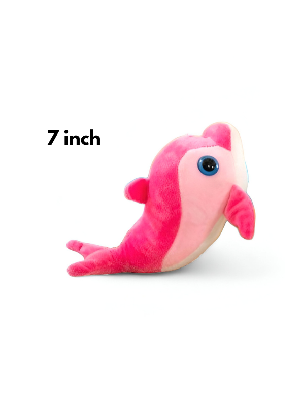 Pink Dolphin Plush Toy – 7 Inch Soft Stuffed Animal for Kids LMI11919.