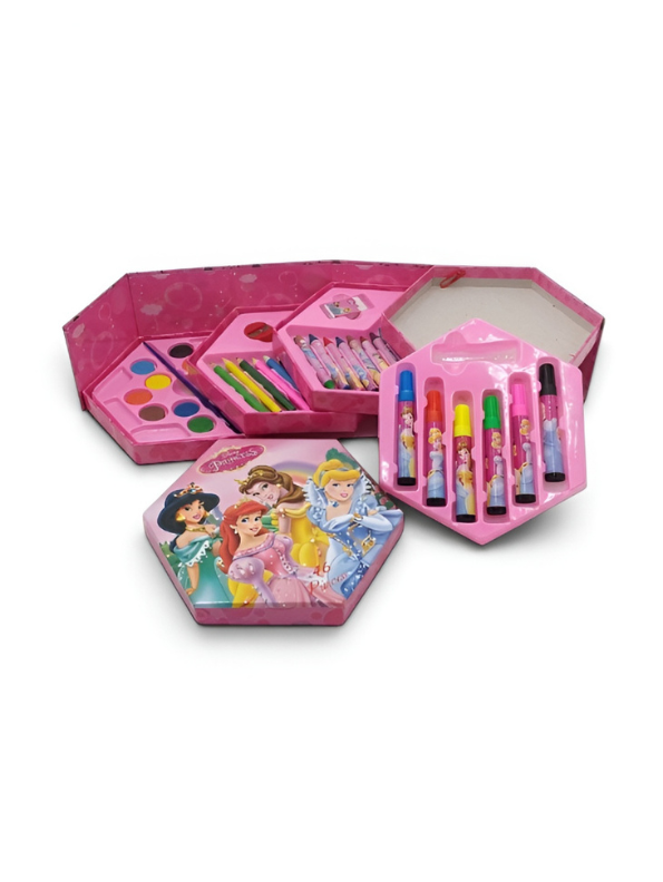 Pink Drawing Art Kit – Folding Hexagonal Coloring Set LMI1492.