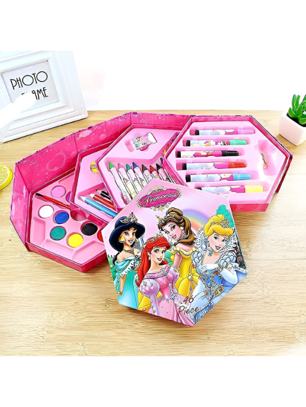 Pink Drawing Art Kit – Folding Hexagonal Coloring Set LMI1492.