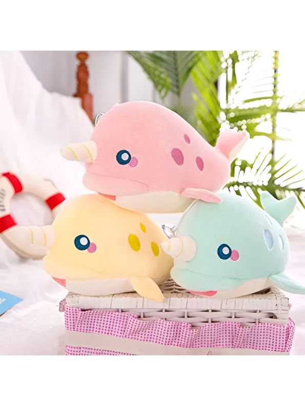 Pink - Unicorn Whale - Super Soft Unicorn Fish Whale Plush Soft Toy for Kids Baby Boys Girls 7 inch - MS14580.