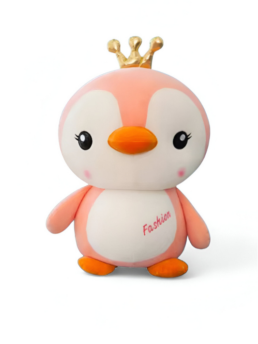 Pink Penguin Plush Toy with Crown – 7-Inch Cute Stuffed Animal Gift for Kids LMI12005.