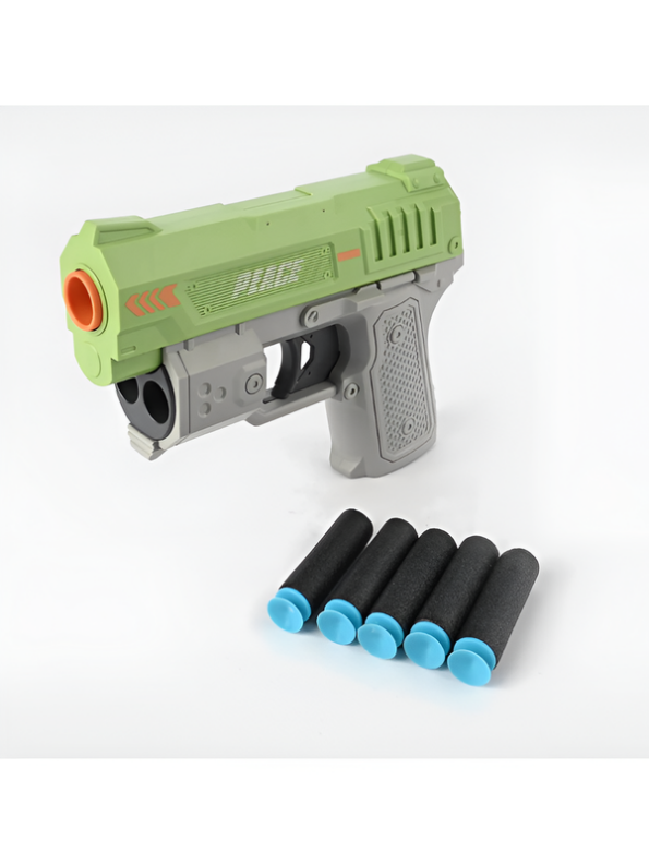Pioneer 2-in-1 Toy Foam Blaster Set – Manual M1911 Pistol & Revolver with 10 EVA Suction Dart Bullets for Kids Age 6+  LMI16094