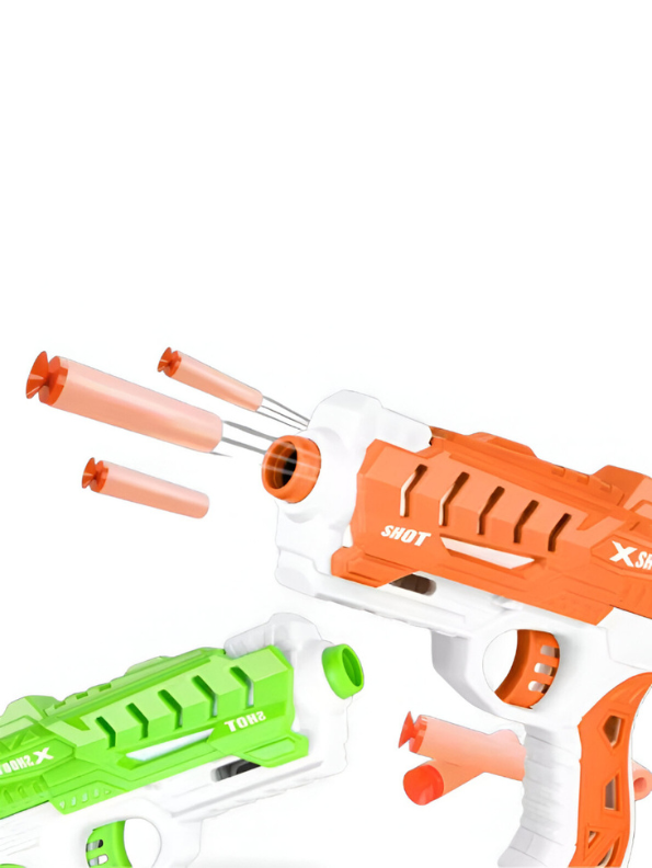 Pistol Shooting Soft Bullets – Safe Soft Bullet Toy Gun for Kids | Foam Dart Pistol with Easy Trigger Action Green LMI15184.