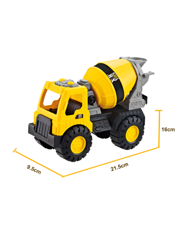 Plastic Cement Mixer Truck  – Durable Construction Toy Vehicle for Kids LMI10731.