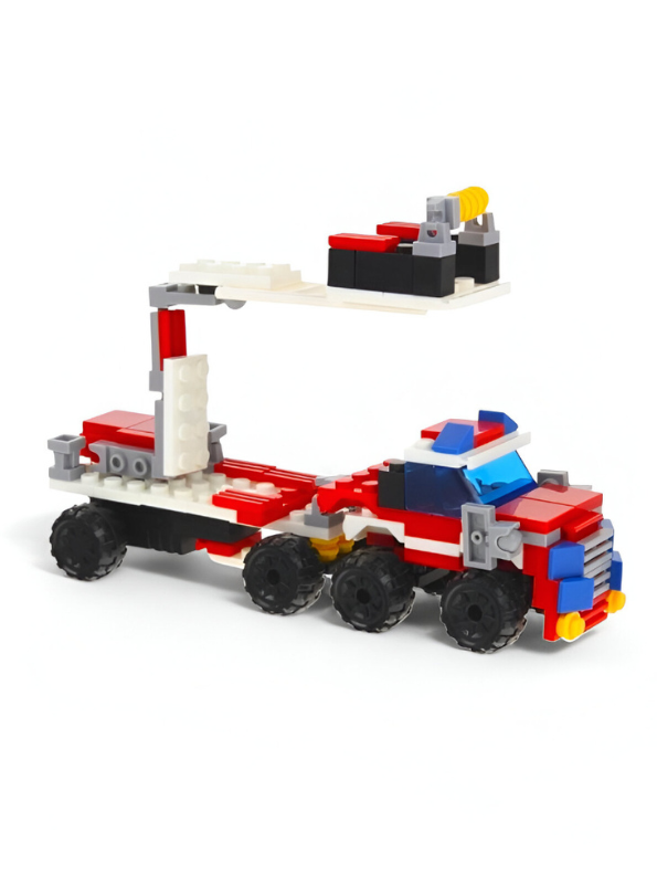 Play Box City Ambulance Building Set – 53 PCS Construction Toy for Kids | Create Vehicle & Robot Models TV4675.