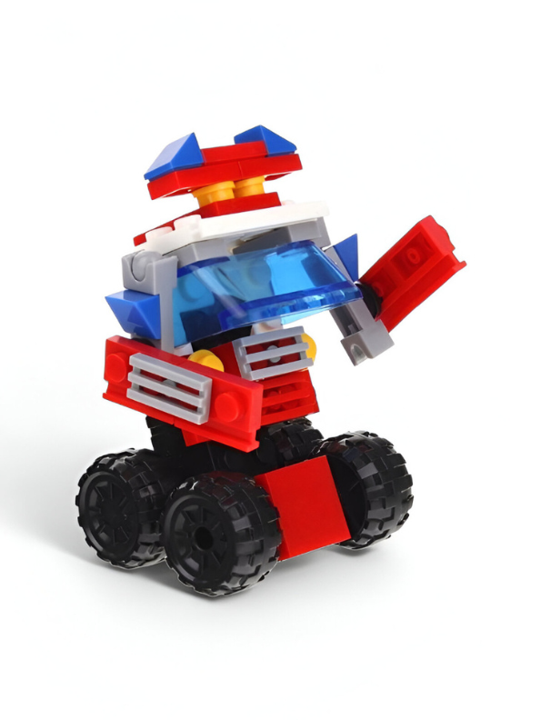 Play Box City Ambulance Building Set – 53 PCS Construction Toy for Kids | Create Vehicle & Robot Models TV4675.