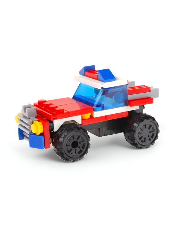 Play Box City Ambulance Building Set – 53 PCS Construction Toy for Kids | Create Vehicle & Robot Models TV4675.