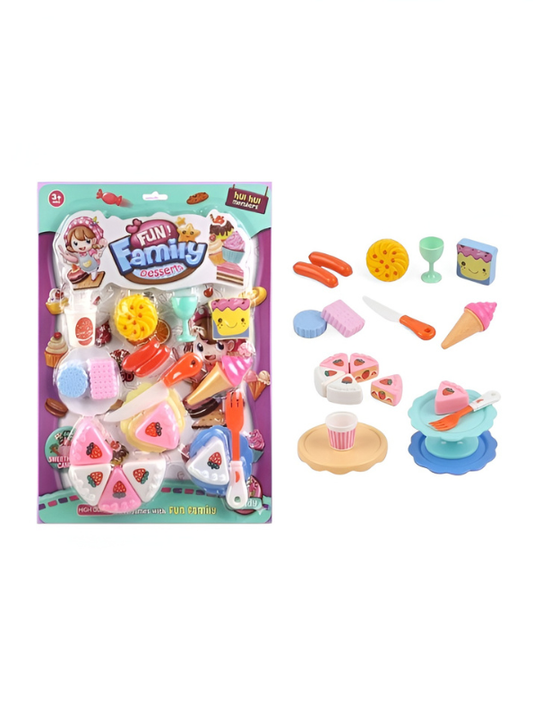 Play Food Dessert Set - Pastry and Sweet Treats Kitchen Toy TV1484.