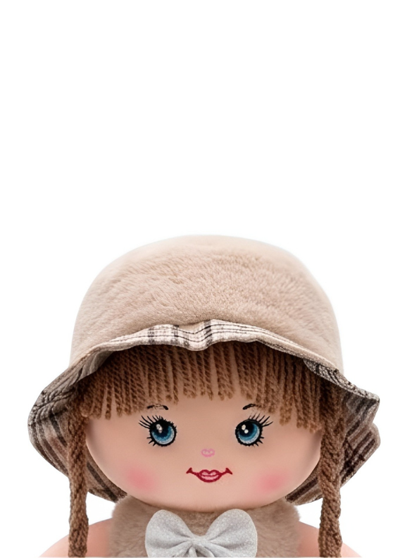 Plush 30cm Rag Doll – Star Dress & Bucket Hat Soft Toy ST16055.