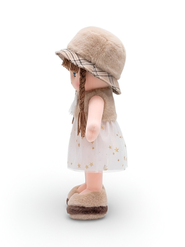 Plush 30cm Rag Doll – Star Dress & Bucket Hat Soft Toy ST16055.