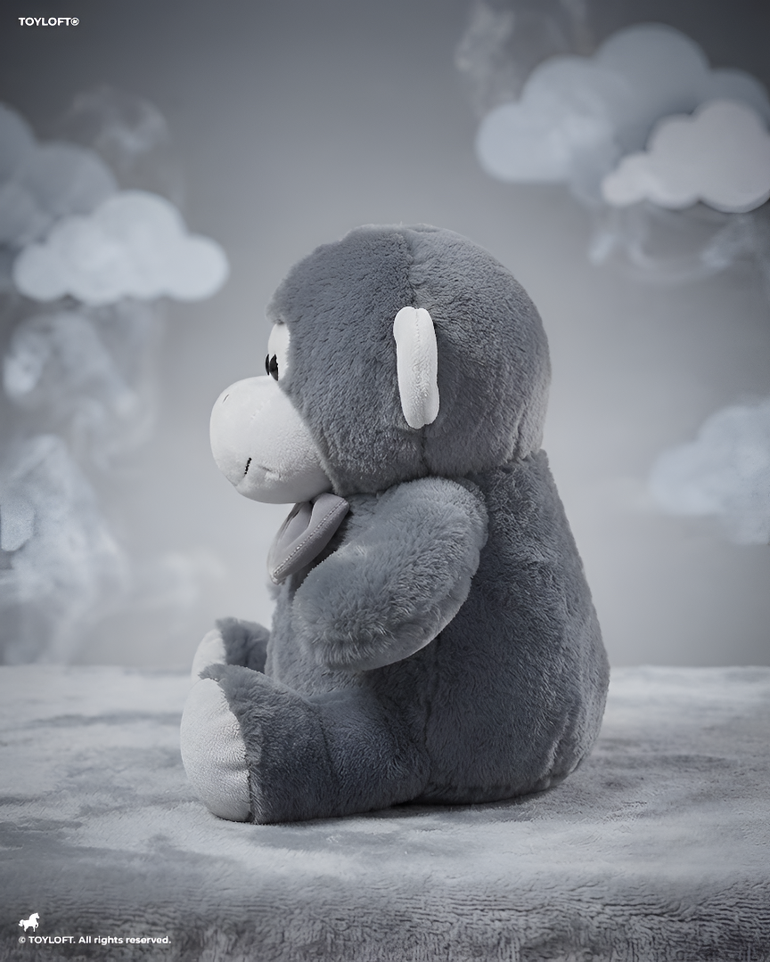 Plush Brown Grey Soft Toy with Bow Tie 10-Inch – Premium Stuffed Animal Gift for Kids ST16765