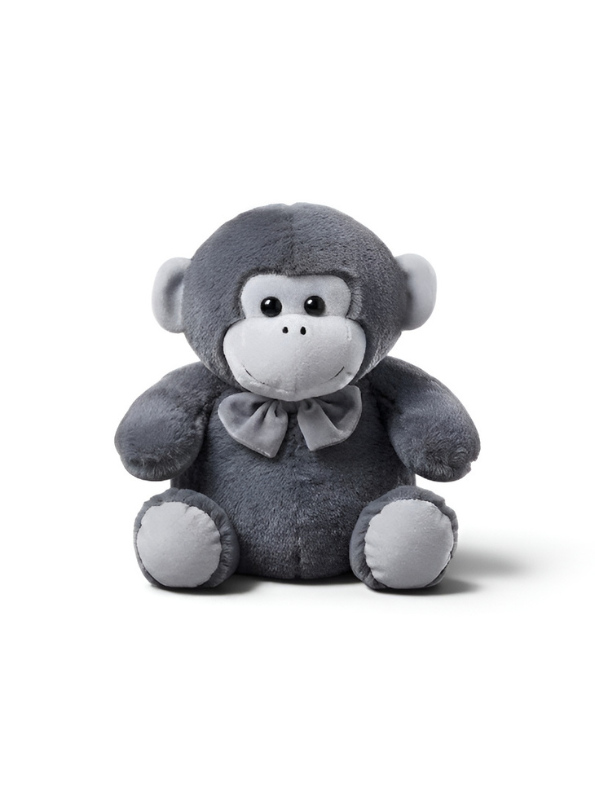 Plush Brown Grey Soft Toy with Bow Tie 10-Inch – Premium Stuffed Animal Gift for Kids ST16765