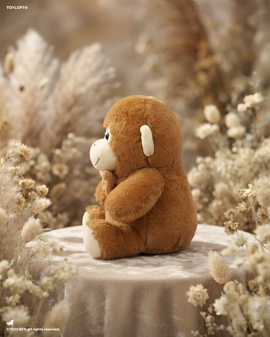Plush Brown Monkey Soft Toy with Bow Tie 10-Inch – Premium Stuffed Animal Gift for Kids ST16765