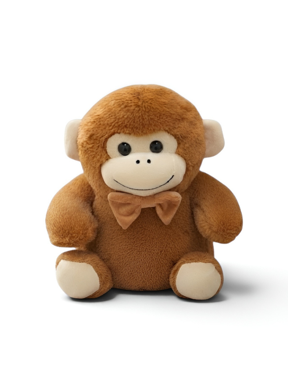 Plush Brown Monkey Soft Toy with Bow Tie 10-Inch – Premium Stuffed Animal Gift for Kids ST16765
