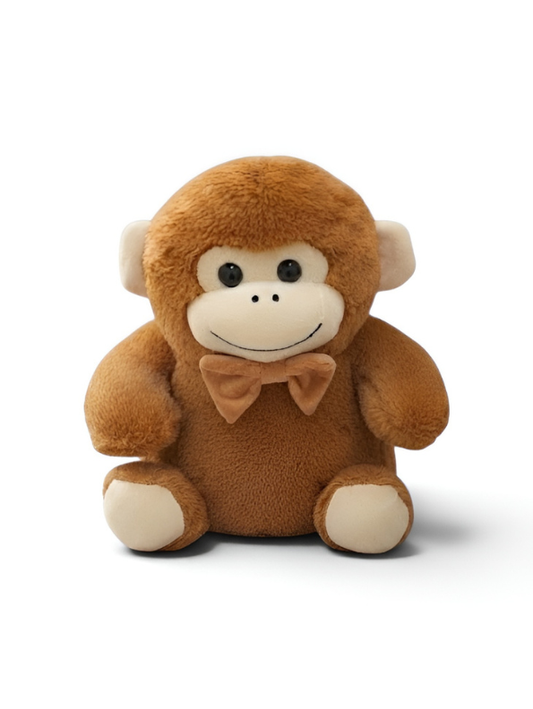 Plush Brown Monkey Soft Toy with Bow Tie 10-Inch – Premium Stuffed Animal Gift for Kids ST16765