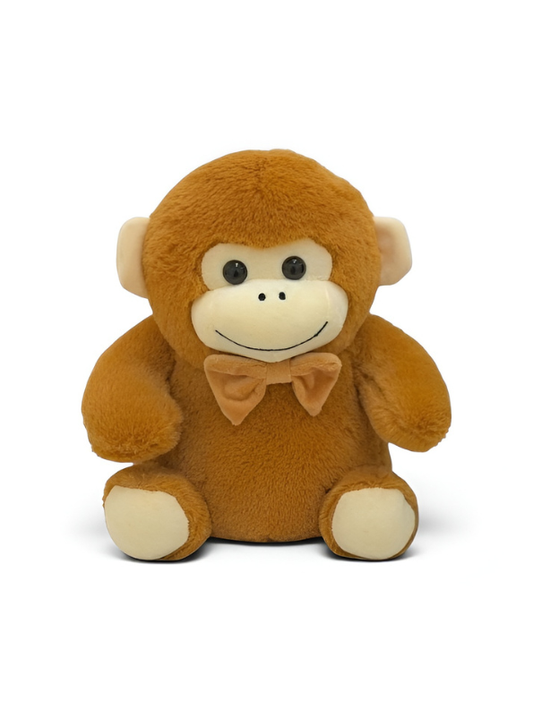 Plush Brown Monkey Soft Toy with Bow Tie 10-Inch – Premium Stuffed Animal Gift for Kids ST16765