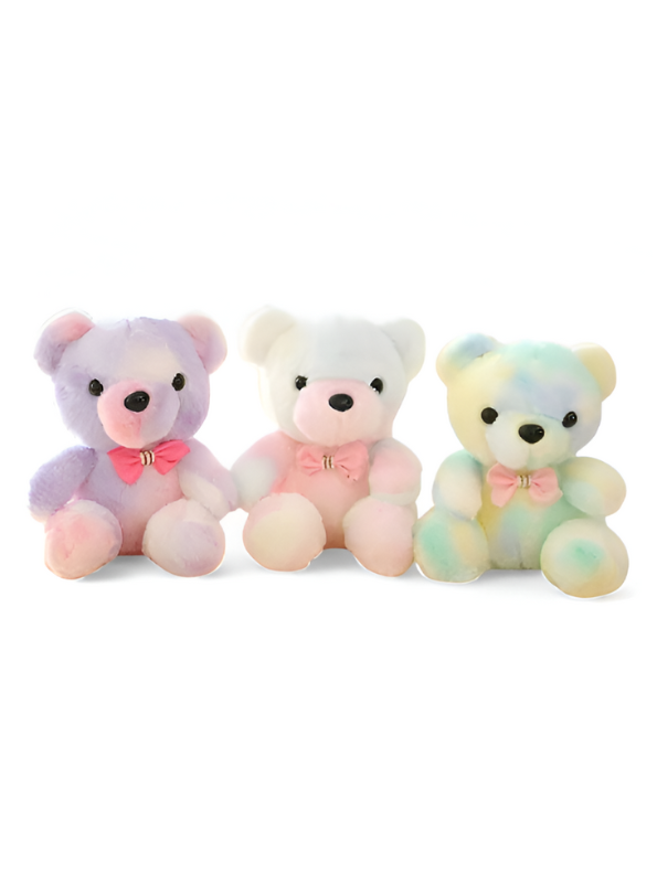 Pink - Plush Teddy Bear Set – 8-Inch Pastel Kawaii Stuffed Animals, Soft & Fluffy Cuddly Toy for Kids LMI11094.