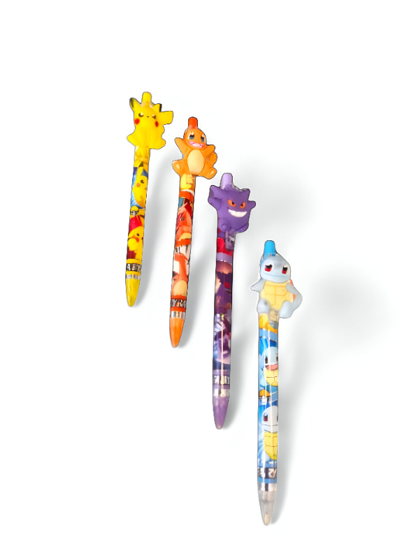 Pokémon Pen 36-Piece Set | Cute Anime Cartoon Pens with Pikachu, Squirtle & Gengar Figures | Kids School Supplies Gift NOVHBC-1881252.