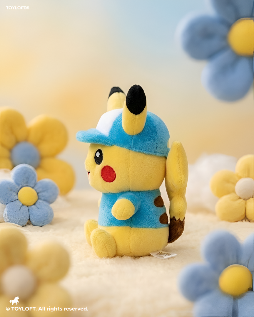 Pokémon Pikachu Plushie Soft Toy – 7-Inch Wearing Blue Hat & Shirt Costume ST11918
