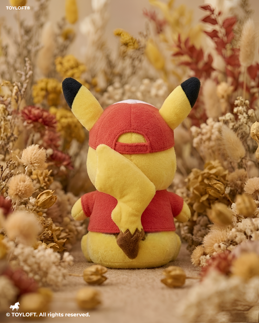 Pokémon Pikachu Plushie Soft Toy – 7-Inch Wearing Red Hat & Shirt Costume ST11918
