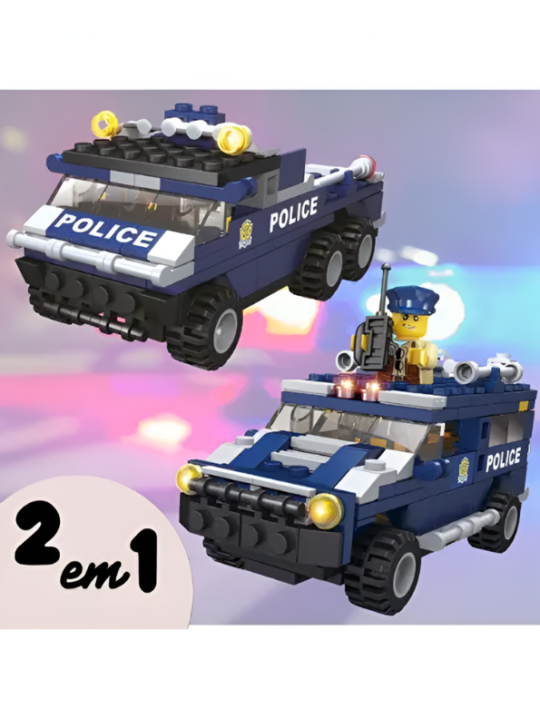 Police Car Tank Toy – 157 Piece Building Block Set for Children, Fun Construction & Imaginative Play TV5003.