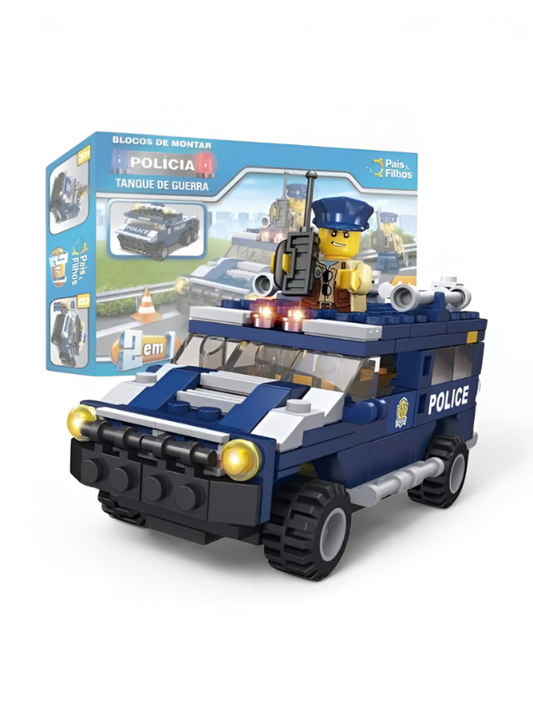 Police Car Tank Toy – 157 Piece Building Block Set for Children, Fun Construction & Imaginative Play TV5003.