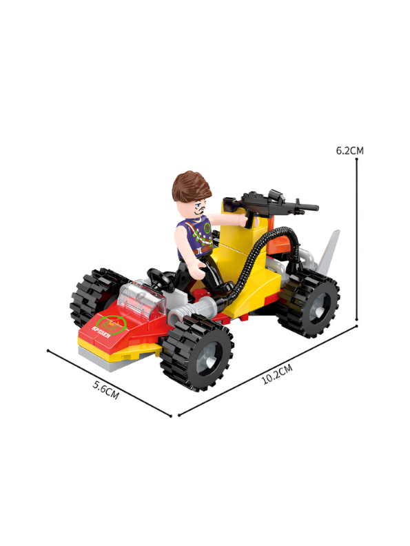 Police Command Center Building Blocks Set – Truck, Trailer, Motorcycle & 4 Mini Figures | Police Toy Construction Set for Kids TV5091.