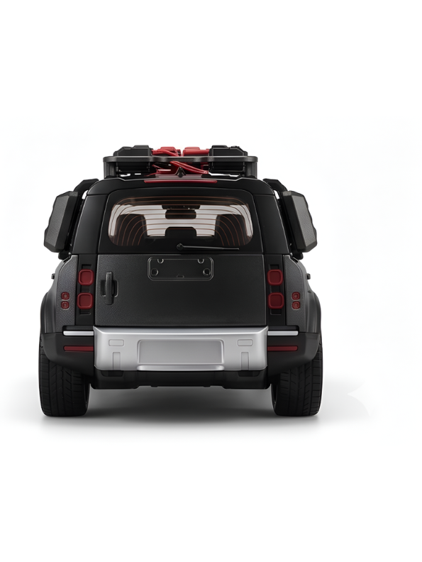 Pack Of 3 Diecast Land Rover Defender Toy Car - Police & Off-Road SUV Model with Roof Rack, Sound & Light Effects for Kids and Collectors NX15387