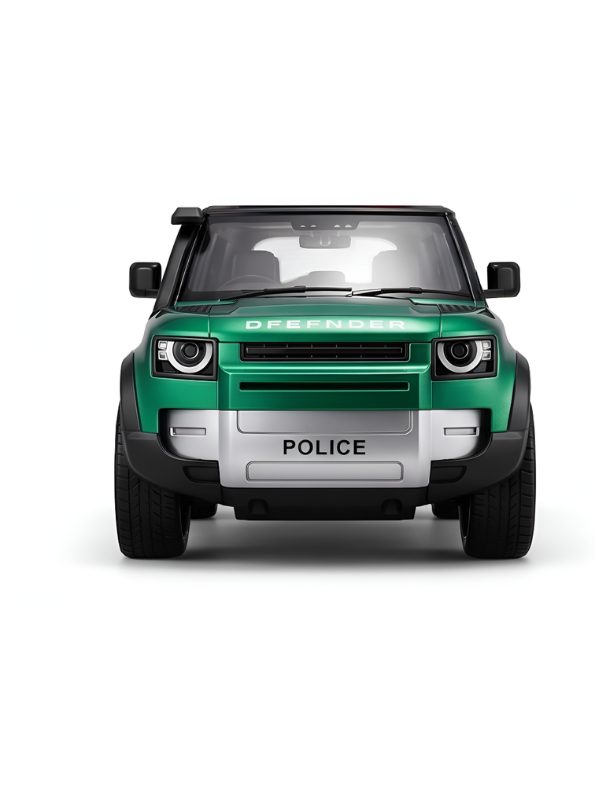 Pack Of 3 Diecast Land Rover Defender Toy Car - Police & Off-Road SUV Model with Roof Rack, Sound & Light Effects for Kids and Collectors NX15387