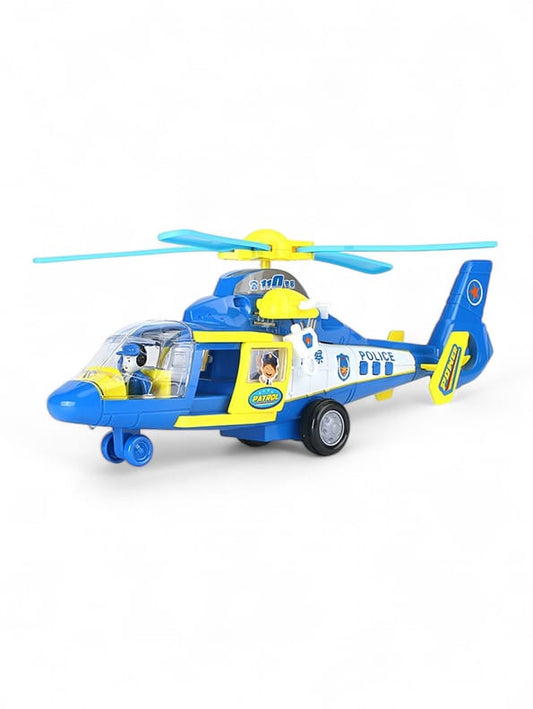 Police Helicopter Toy For Kids - Blue (MS-S-24) - Toyloft