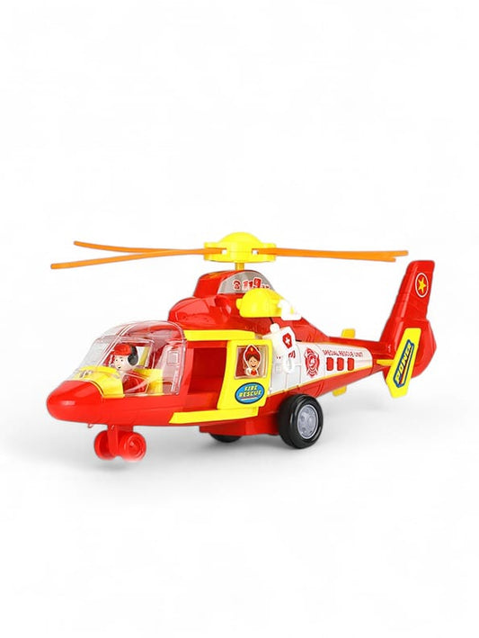 Police Helicopter Toy For Kids - Red (MS-S-24) - Toyloft